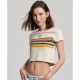 Superdry Γυναικεία κοντομάνικη μπλούζα Vintage Stripe Crop T-Shirt